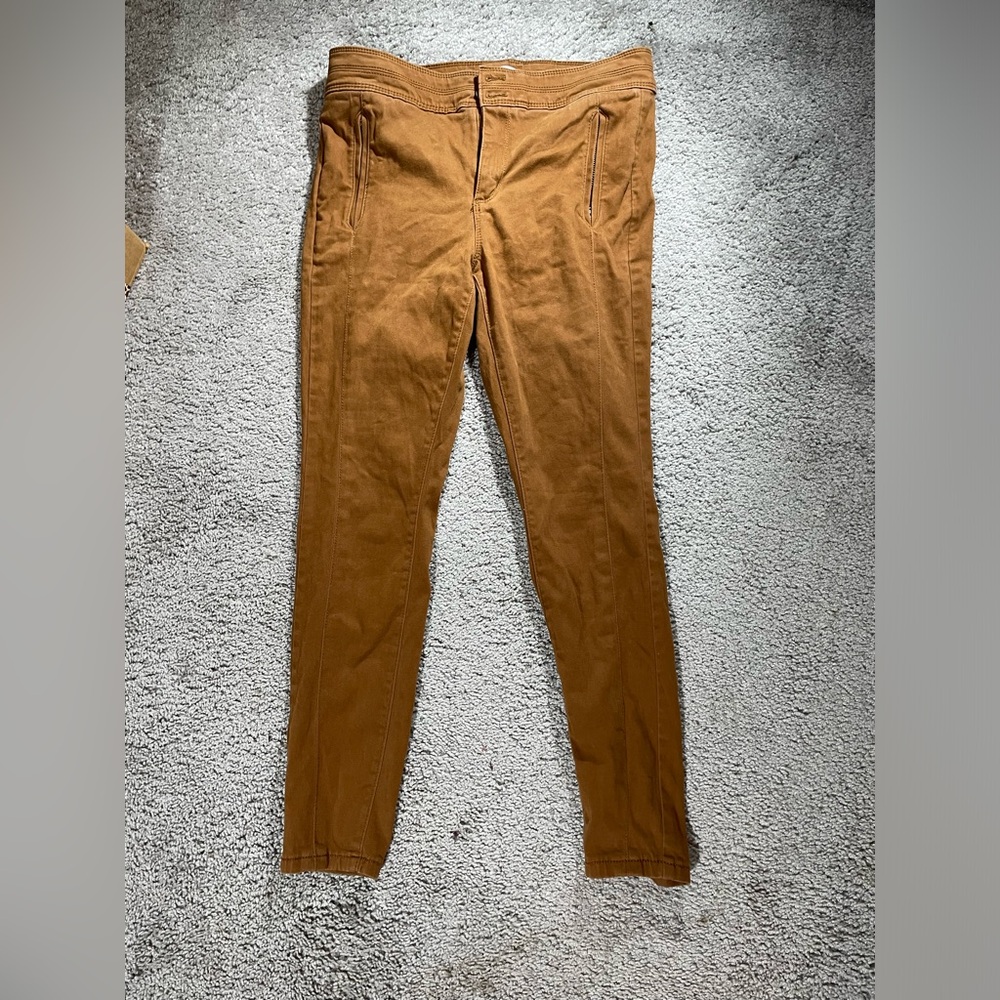 Loft skinny brown work pants size 28 p : 6